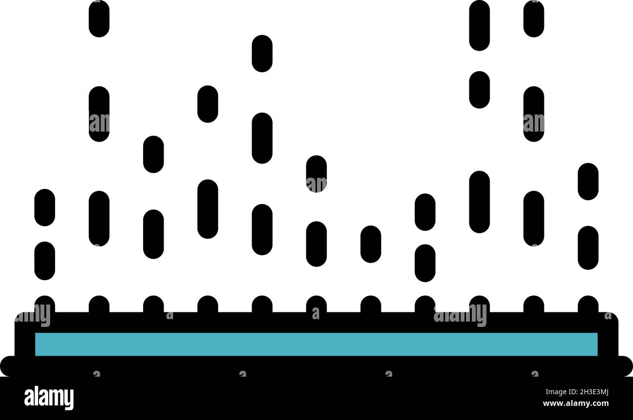 Equalizer points icon. Outline equalizer points vector icon color flat isolated Stock Vector