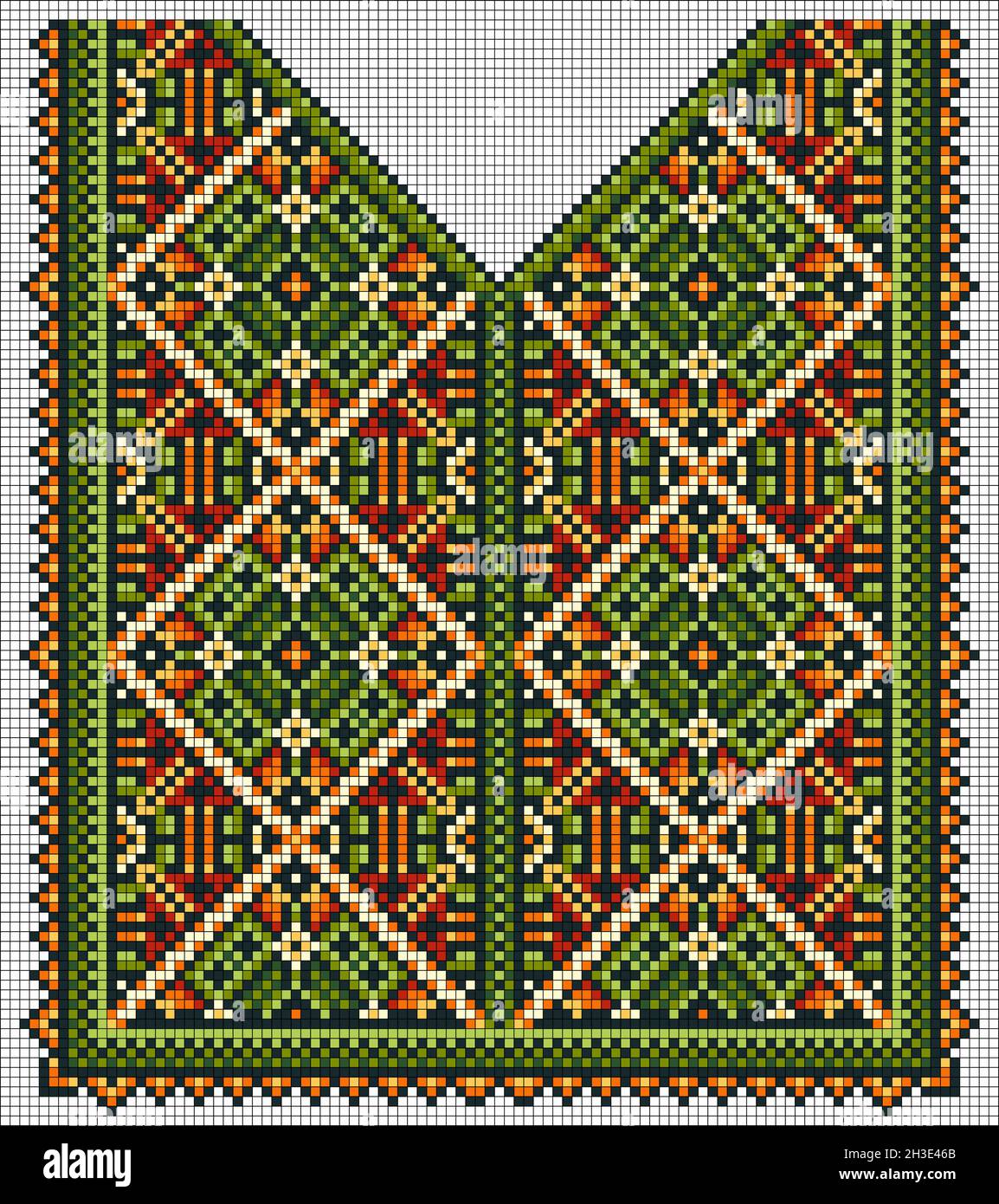 Vector abstract decorative pixel art illustration Stock Vector Image ...