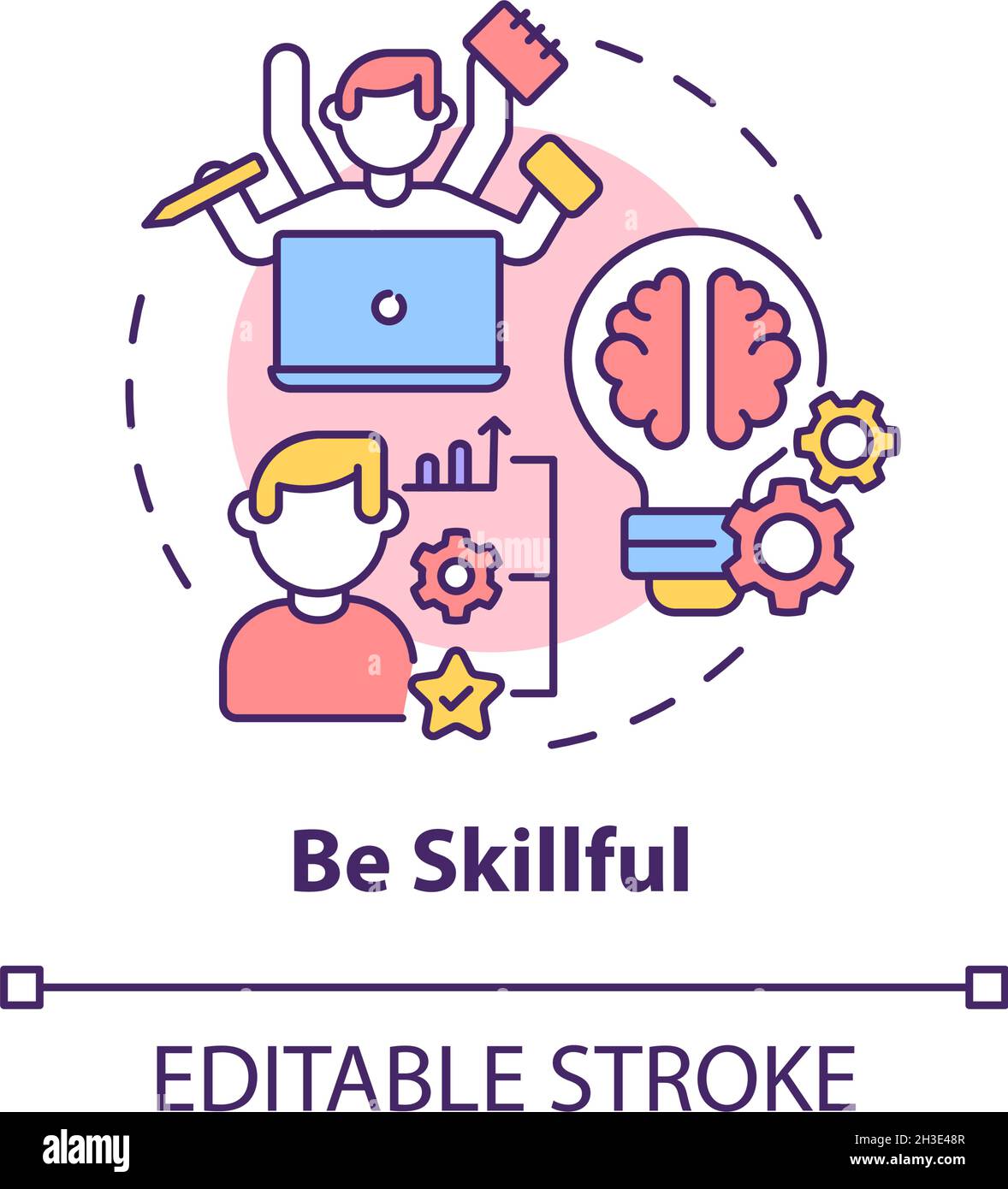 Be skillful concept icon Stock Vector Image Art Alamy