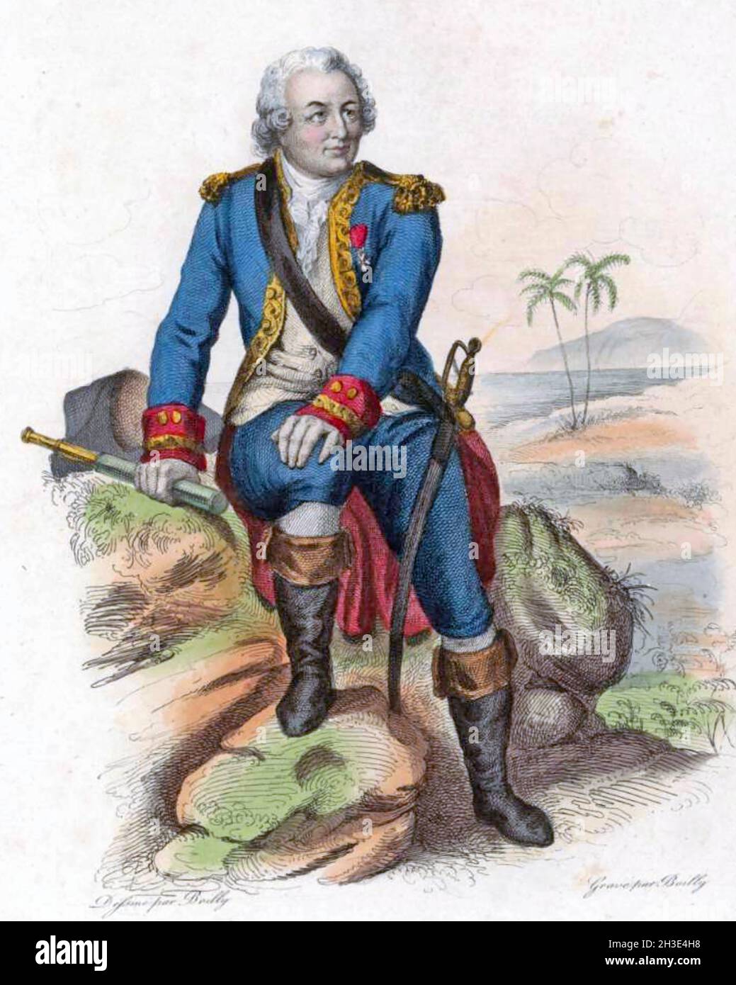 LOUIS de BOUGAINVILLE (1729-1811) French admiral and explorer Stock Photo