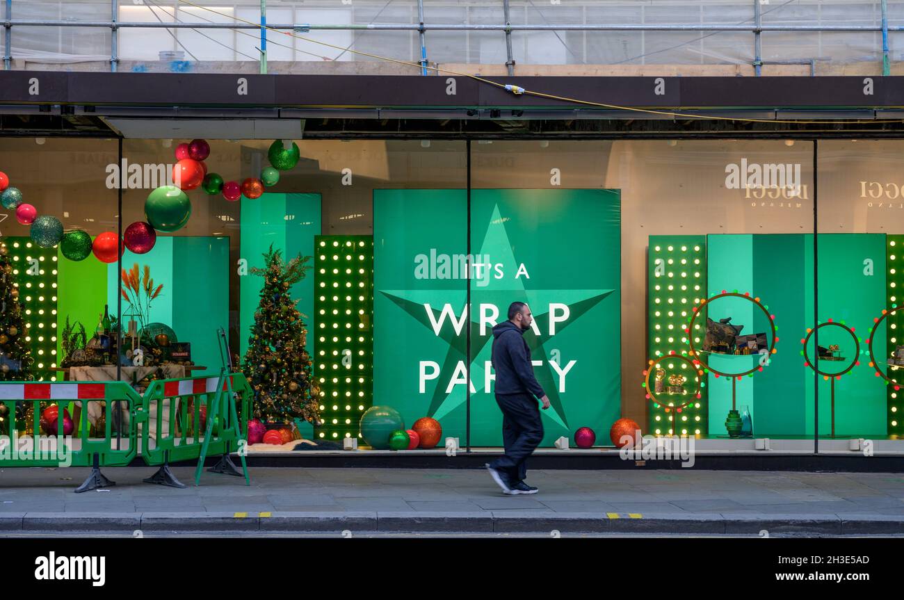 Sloane Square, London, UK. 28 October 2021. John Lewis flagship store