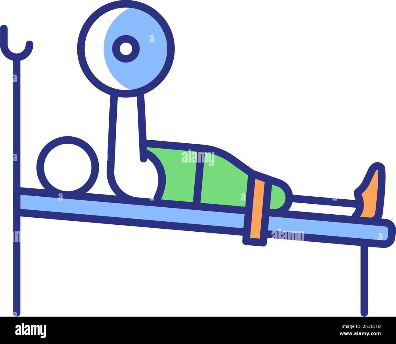 Powerlifting RGB color icon Stock Vector