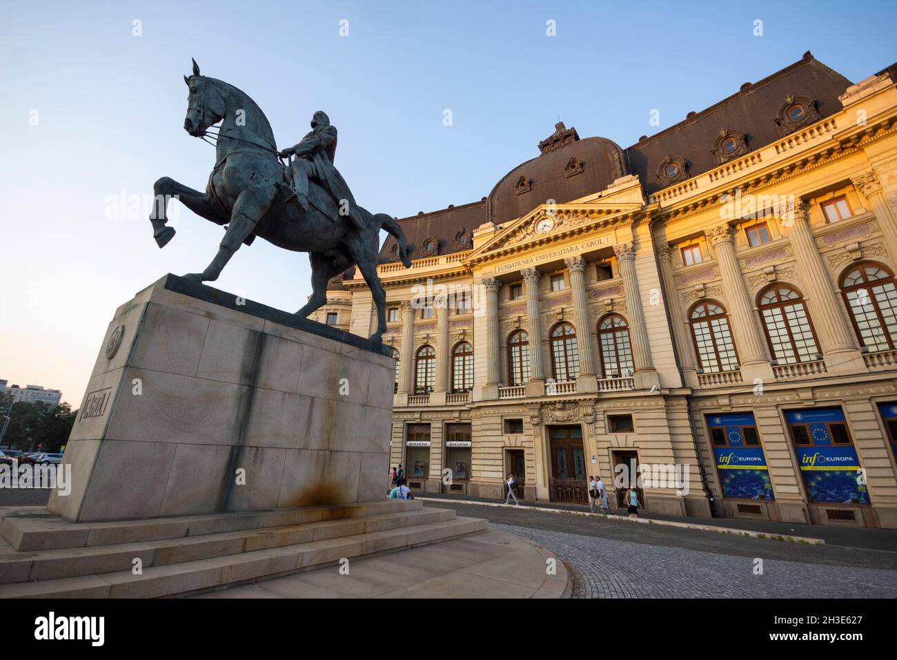 BUCHAREST, ROMANIA - AUGUST 17, 2021: Equestrian Statue of Carol I in ...