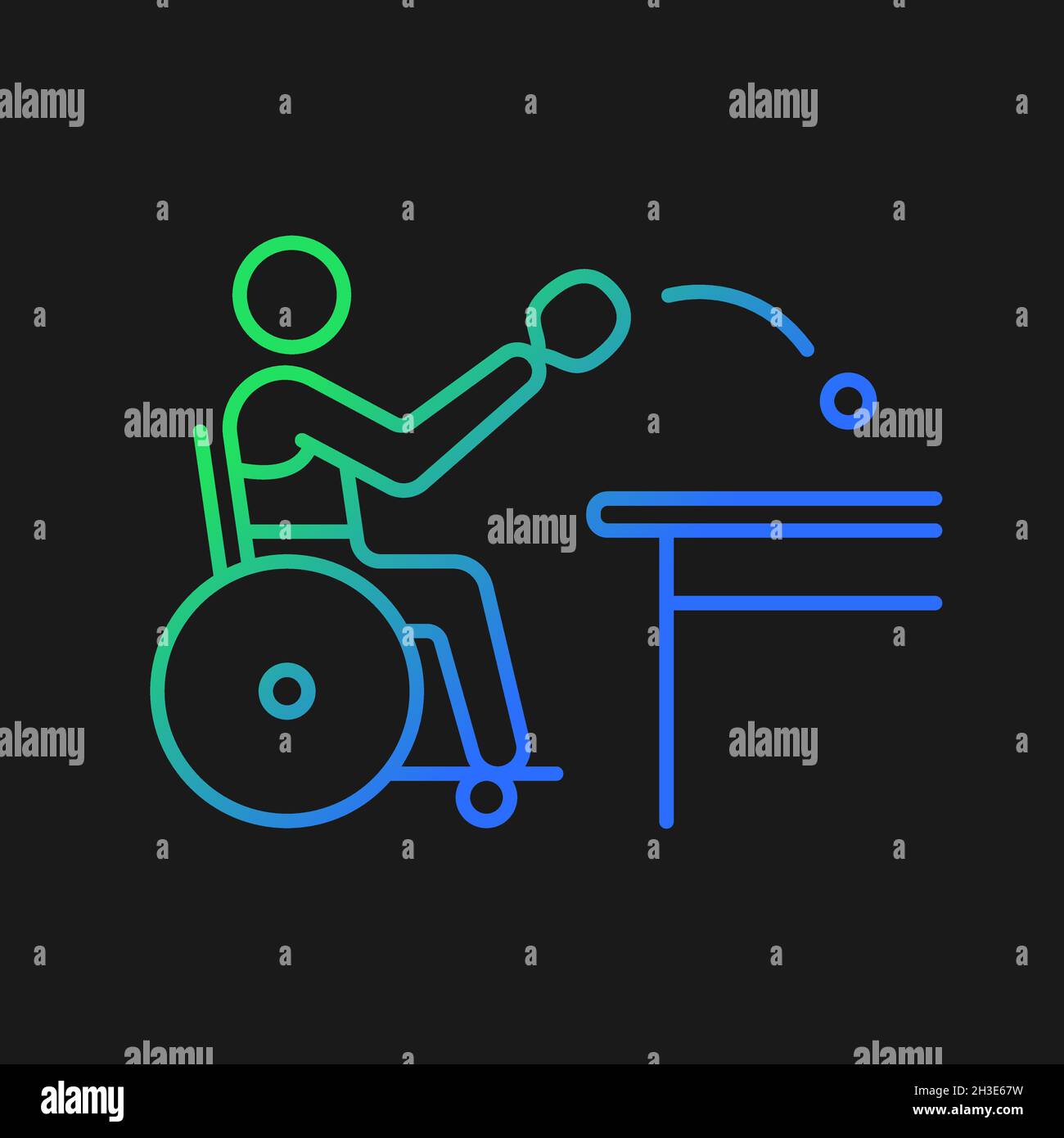 Table tennis gradient vector icon for dark theme Stock Vector Image ...