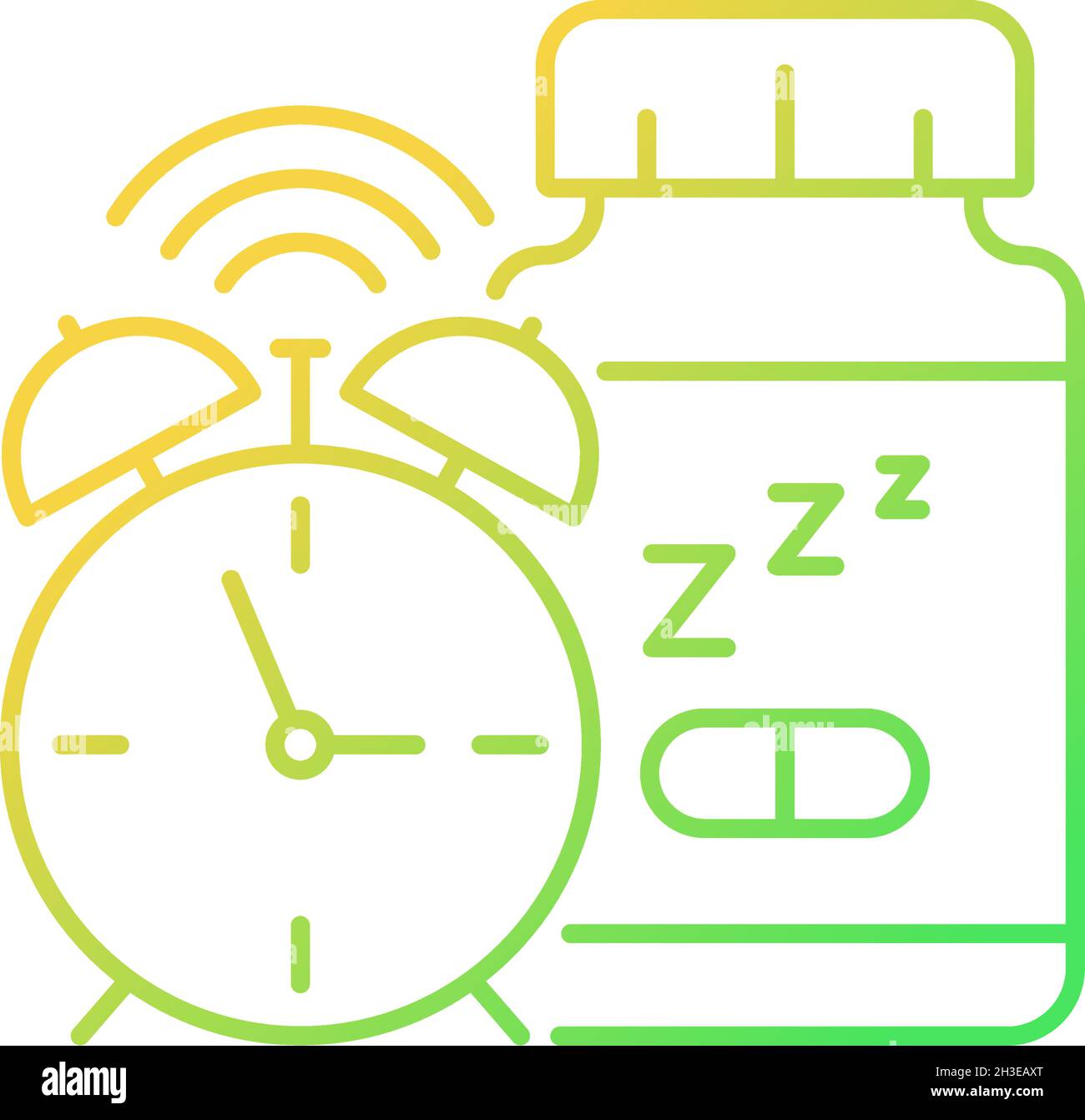 Supplements for insomnia gradient linear vector icon Stock Vector
