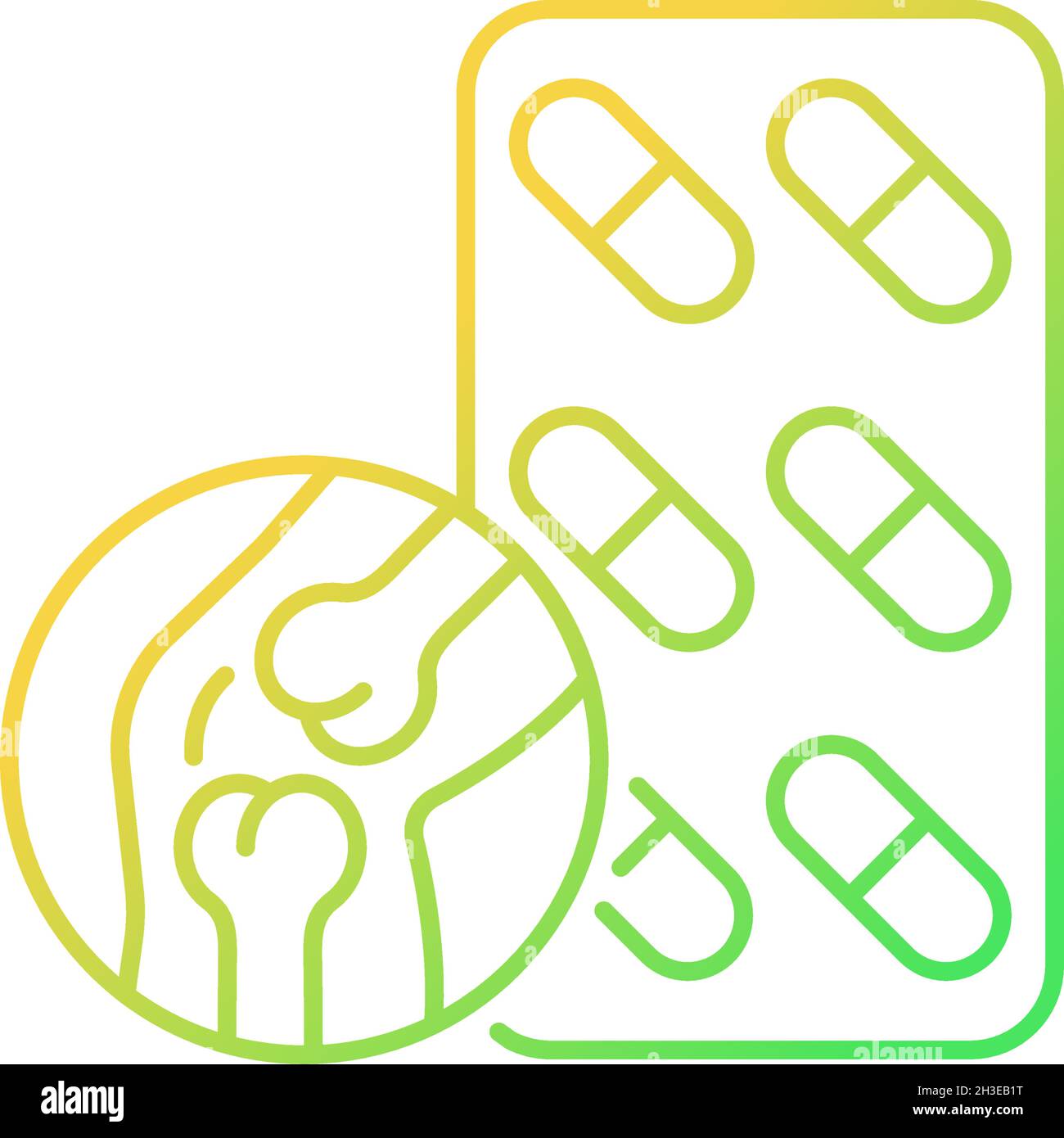 Joint support gradient linear vector icon Stock Vector
