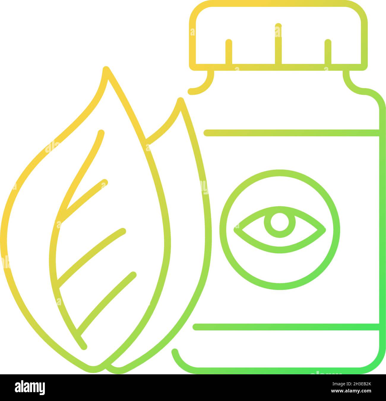 Vision supplements gradient linear vector icon Stock Vector