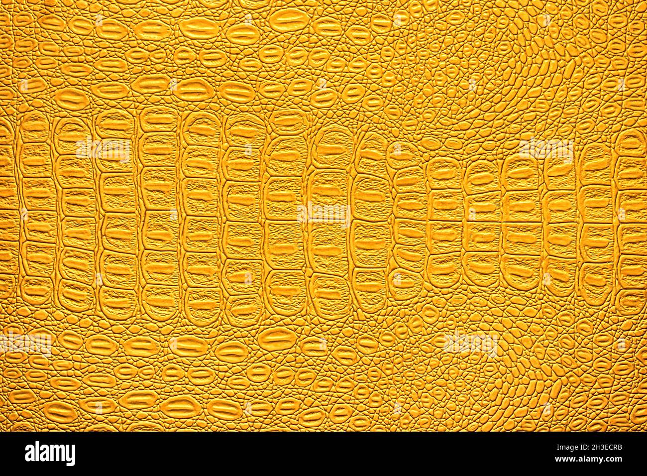 Orange crocodile leather texture. Abstract background for design. Stock Photo