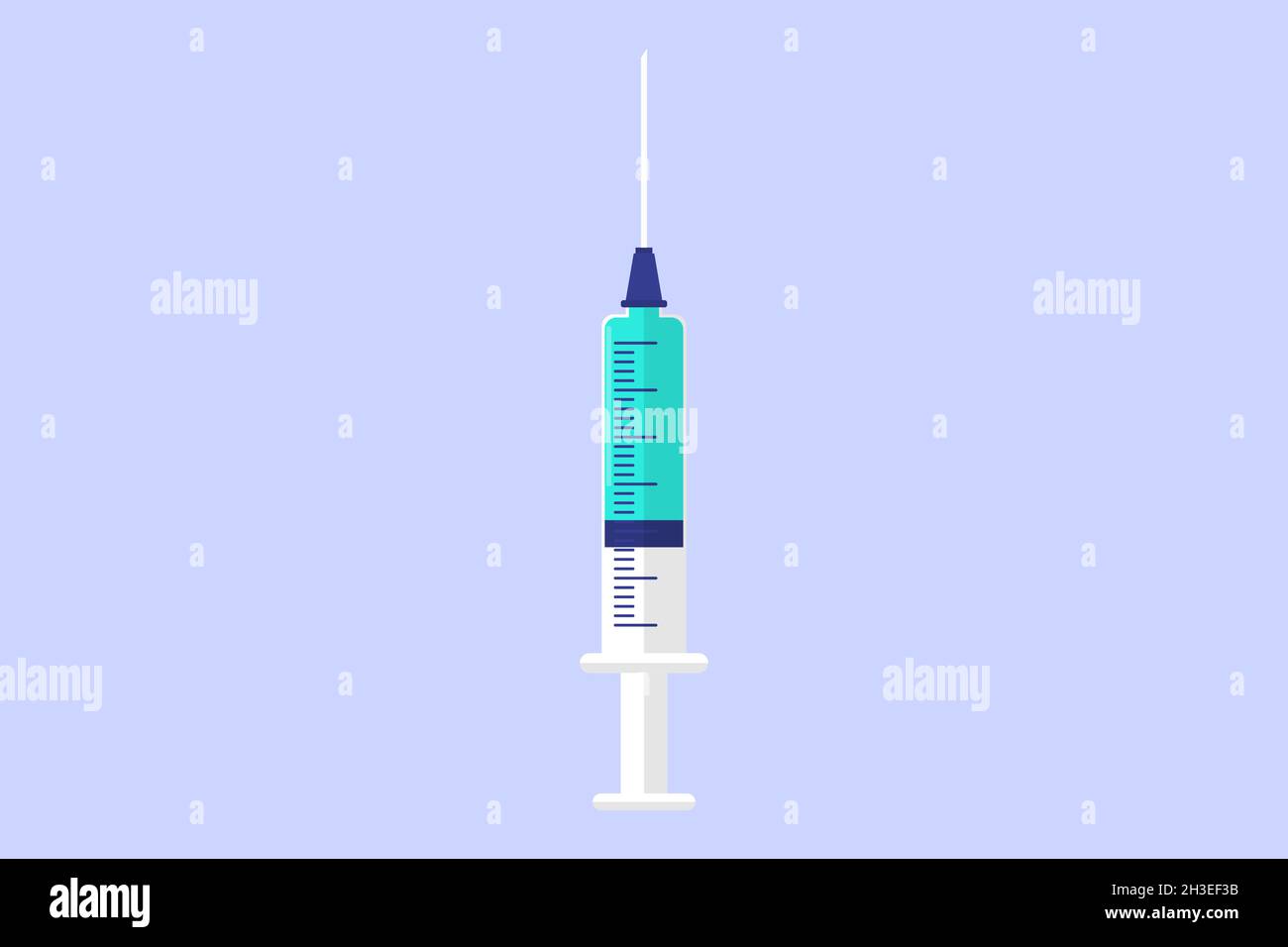 Syringe vaccination icon flat style Stock Vector