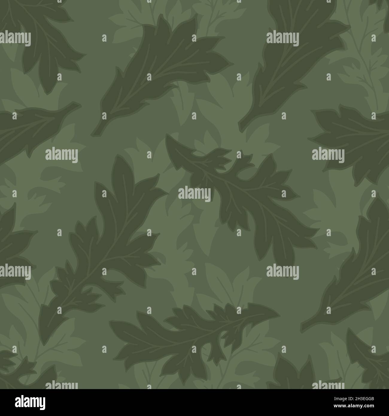 Acanthus leaf vector seamless pattern background. Arts and crafts style