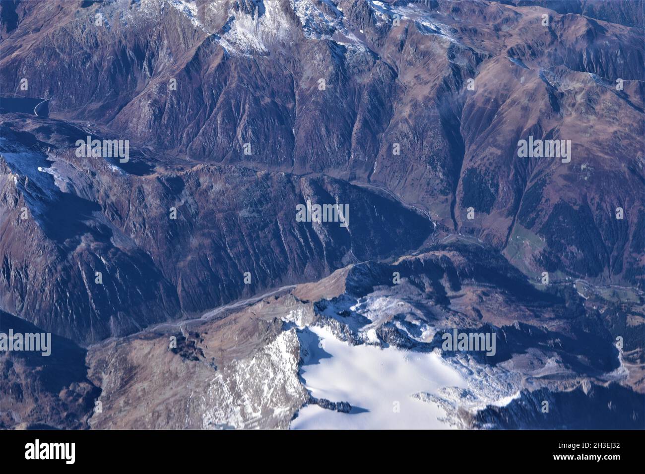 Aerial View of Swiss Alps Stock Photo - Alamy