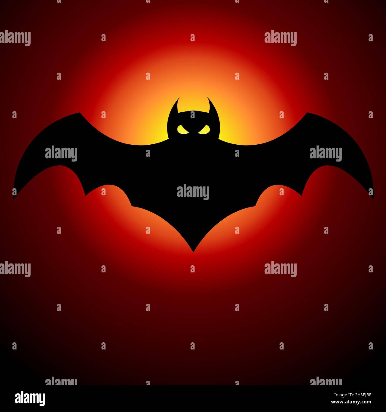 halloween background with bat Stock Photo
