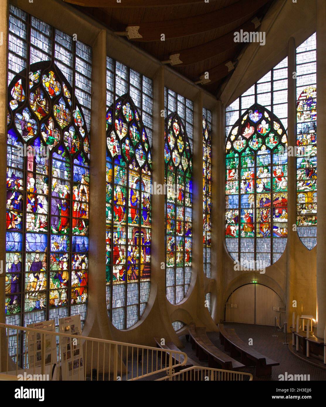 France, Normandie, Rouen, Church of Saint Joan of Arc, stained glass