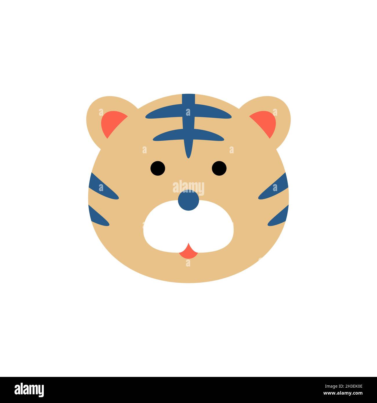 Tiger icon symbol simple design Stock Vector