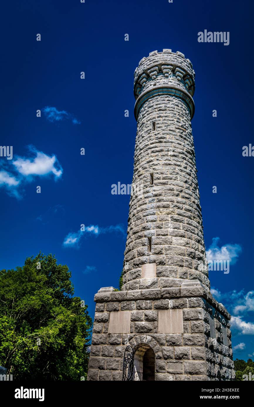 Historical Wilder tower located in Chickamauga Battlefield in