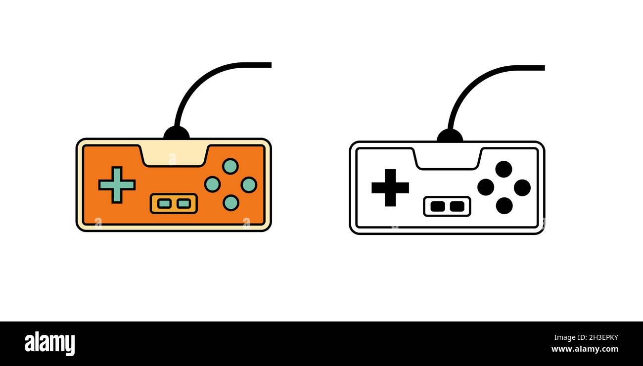 Console play game icon simple design Stock Vector