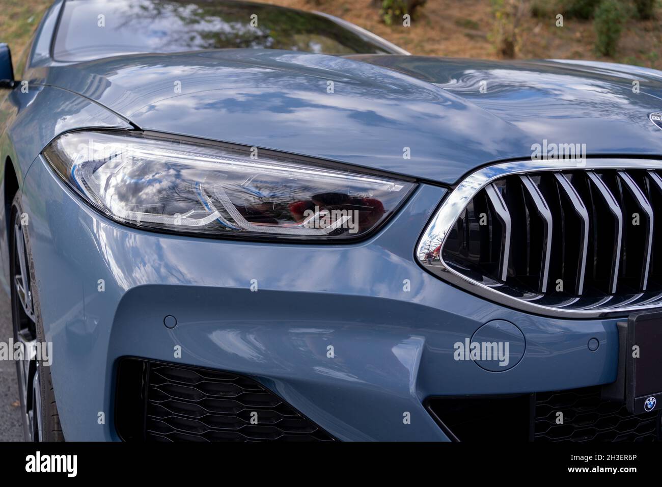Galati, Romania - September 15, 2021: Bmw 8 Series 840d xdrive Stock Photo