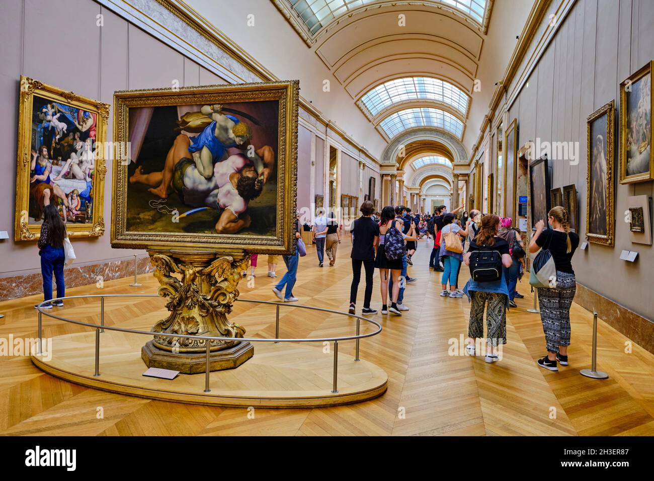 France, Paris, Louvre museum, Italian paintings room Stock Photo