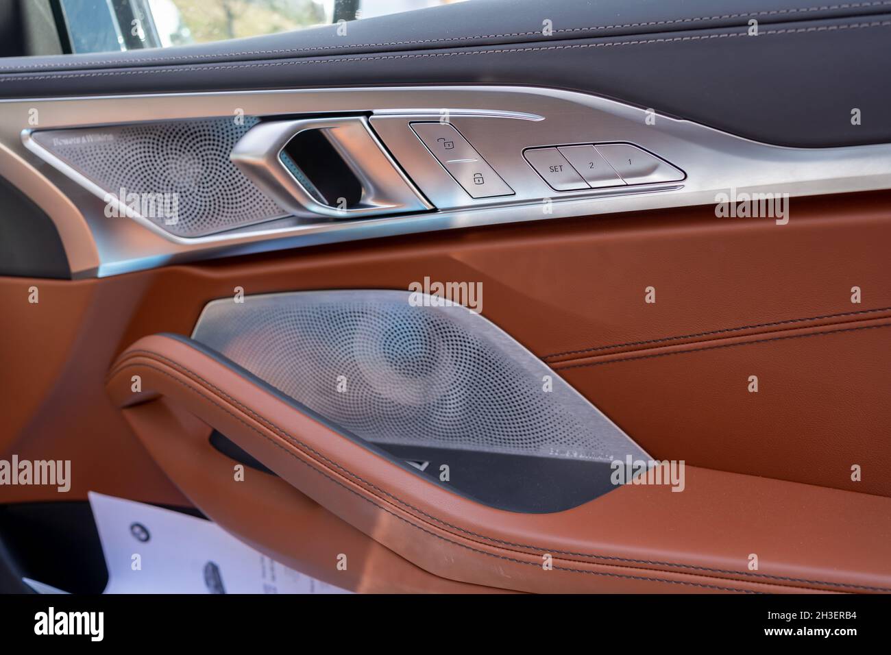Galati, Romania - September 15, 2021: Bmw 8 Series 840d xdrive Stock Photo