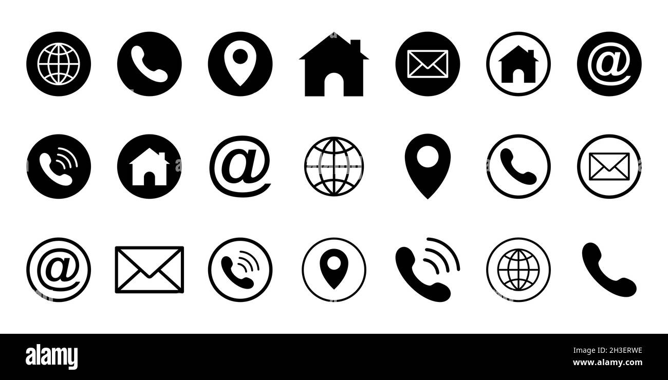 Web icon set. Website internet different icons Stock Vector