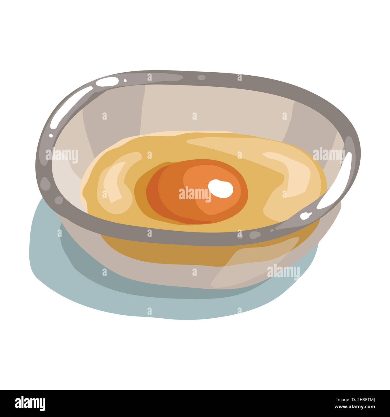 Broken Egg ready for cooking illustration. Stock Vector