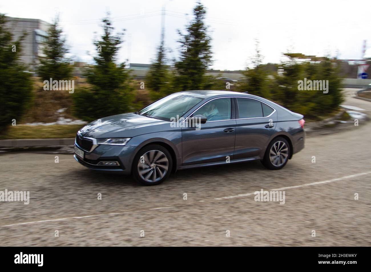 MOSCOW, RUSSIA - APRIL 04, 2021 Skoda Octavia Fourth generation, model ...