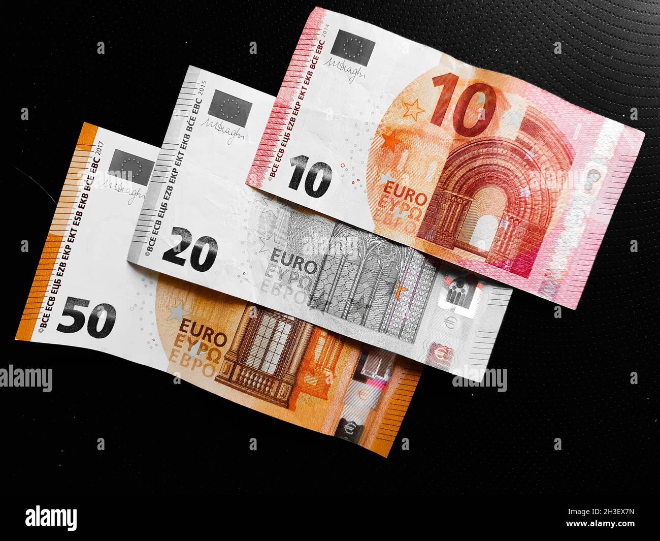 Drei Banknoten Stock Photo