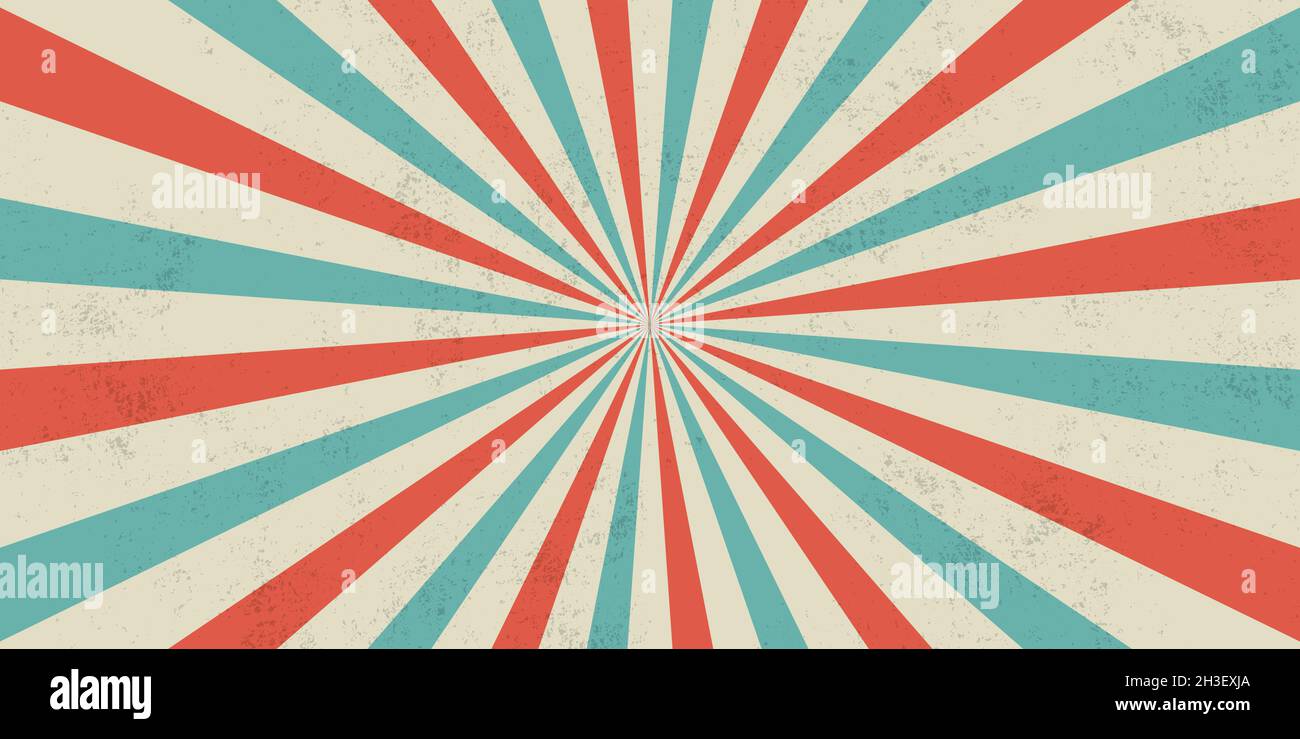Abstract retro rays grunge background Stock Vector