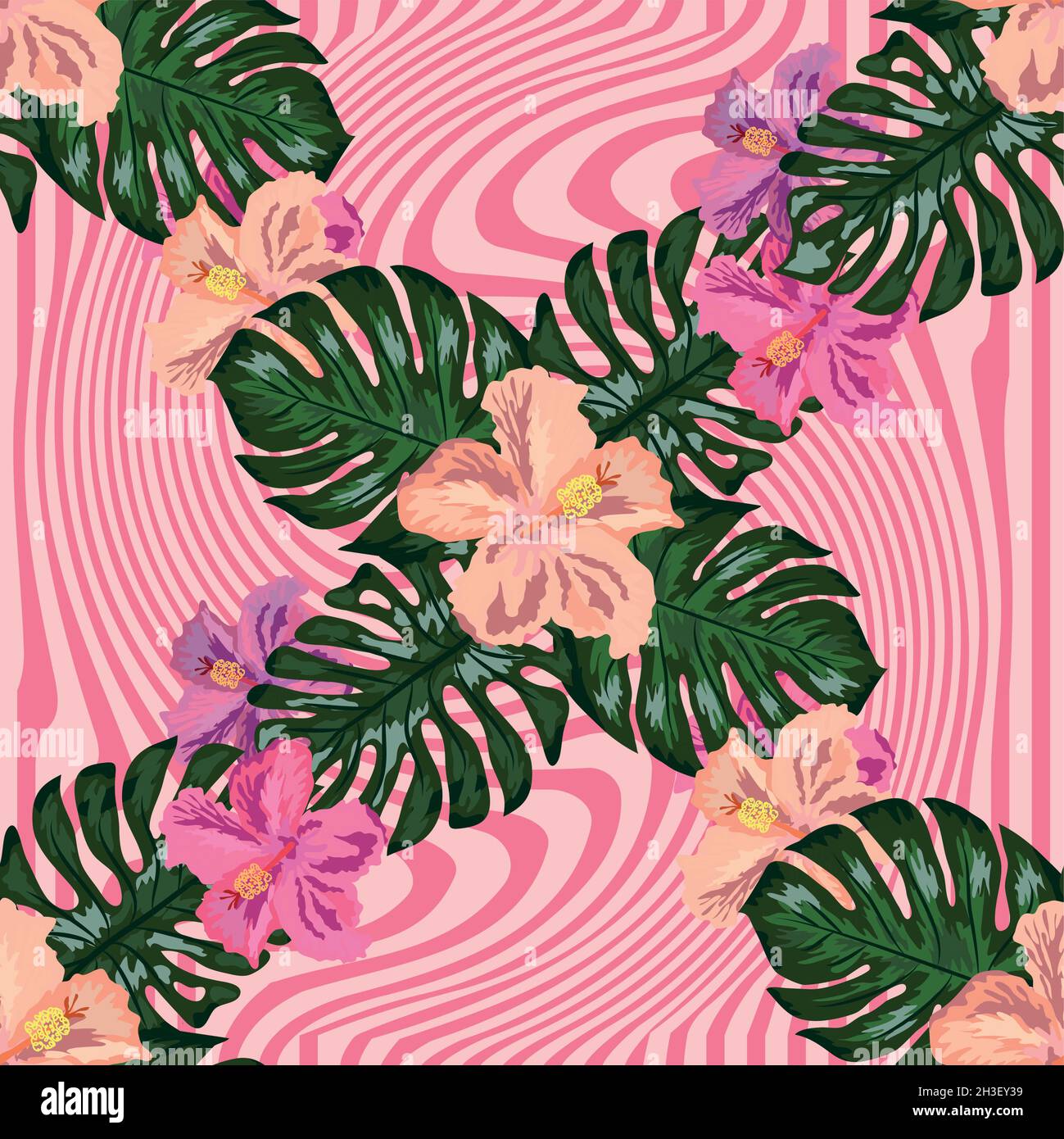Floral exotic tropical seamless pattern tropic hawaiian wallpaper ...