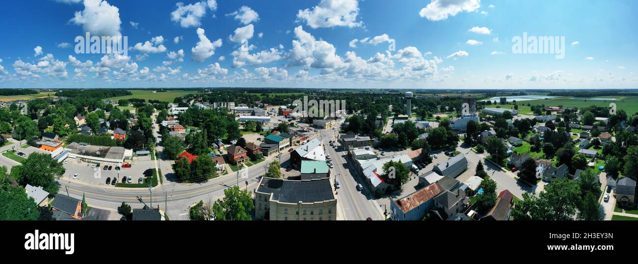 An aerial panorama of Tavistock, Ontario, Canada Stock Photo Alamy