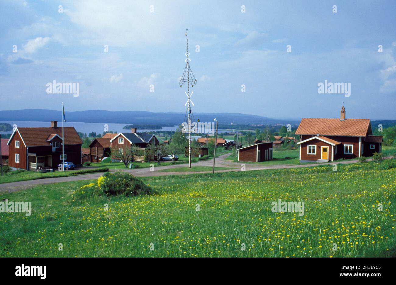 Holen, Sweden in 1979, analog. View of the landscape next to Orsa and ...
