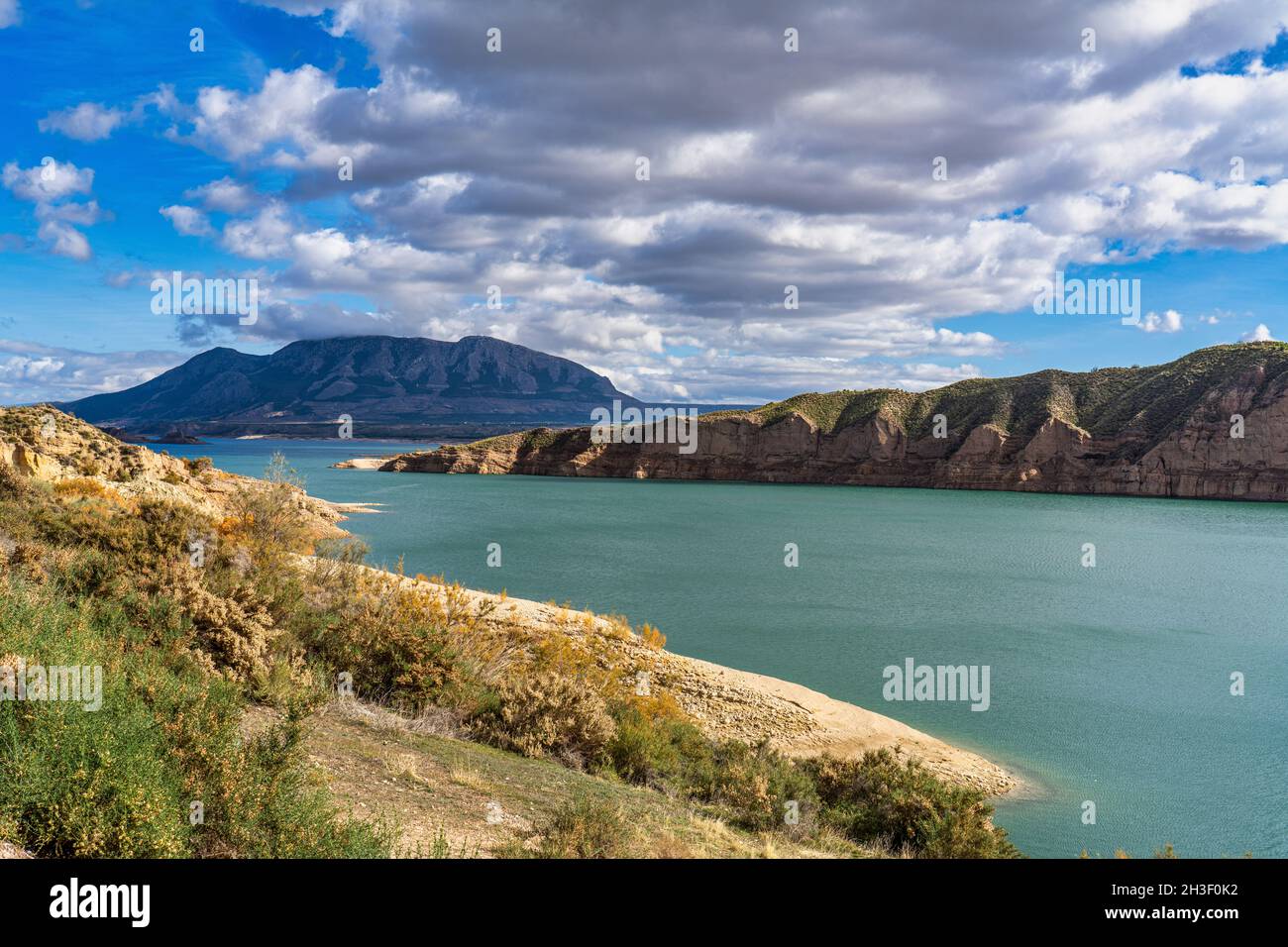 Embalse de Negratin reservoir lake in Sierra Nevada National Park, Andalusia in Spain Stock Photo