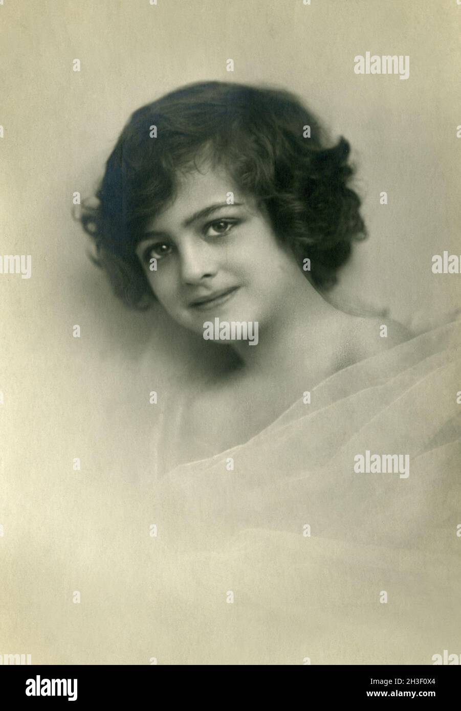 Vintage portrait of a young girl. The shot was taken around 1927 Stock ...