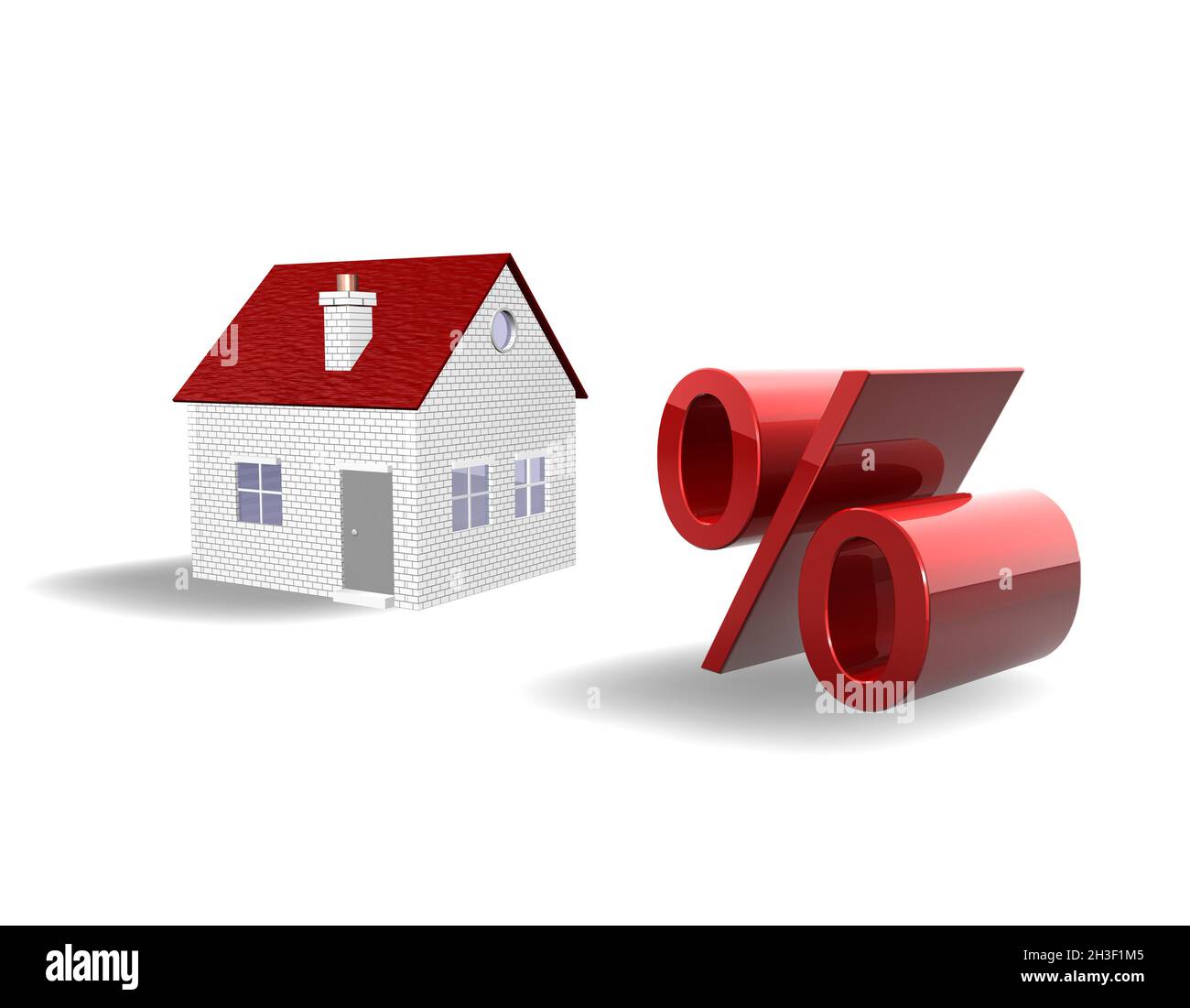 Real Estate Falling Prices 3d Stock Photo Alamy