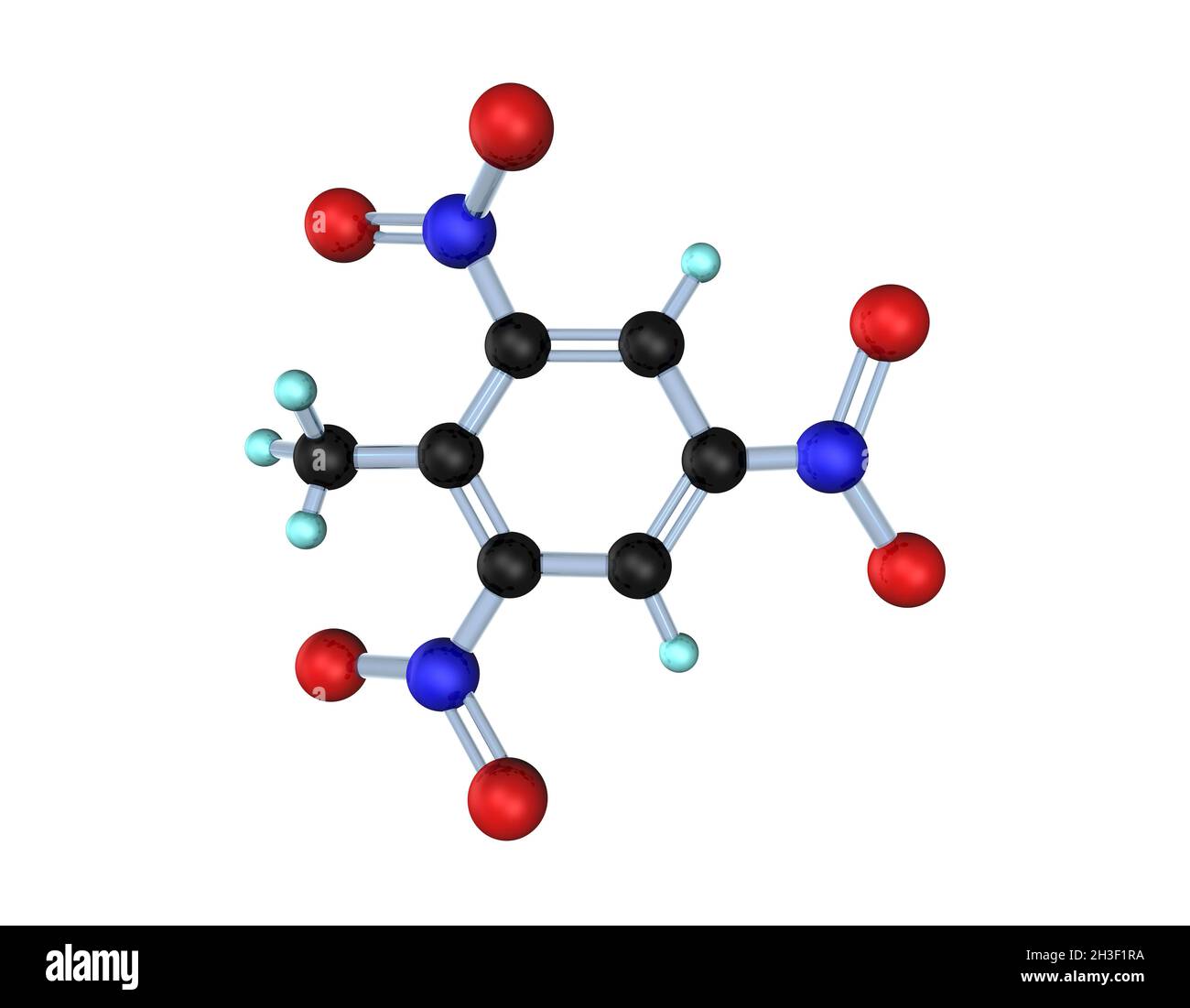 Molecule TNT 3D Stock Photo