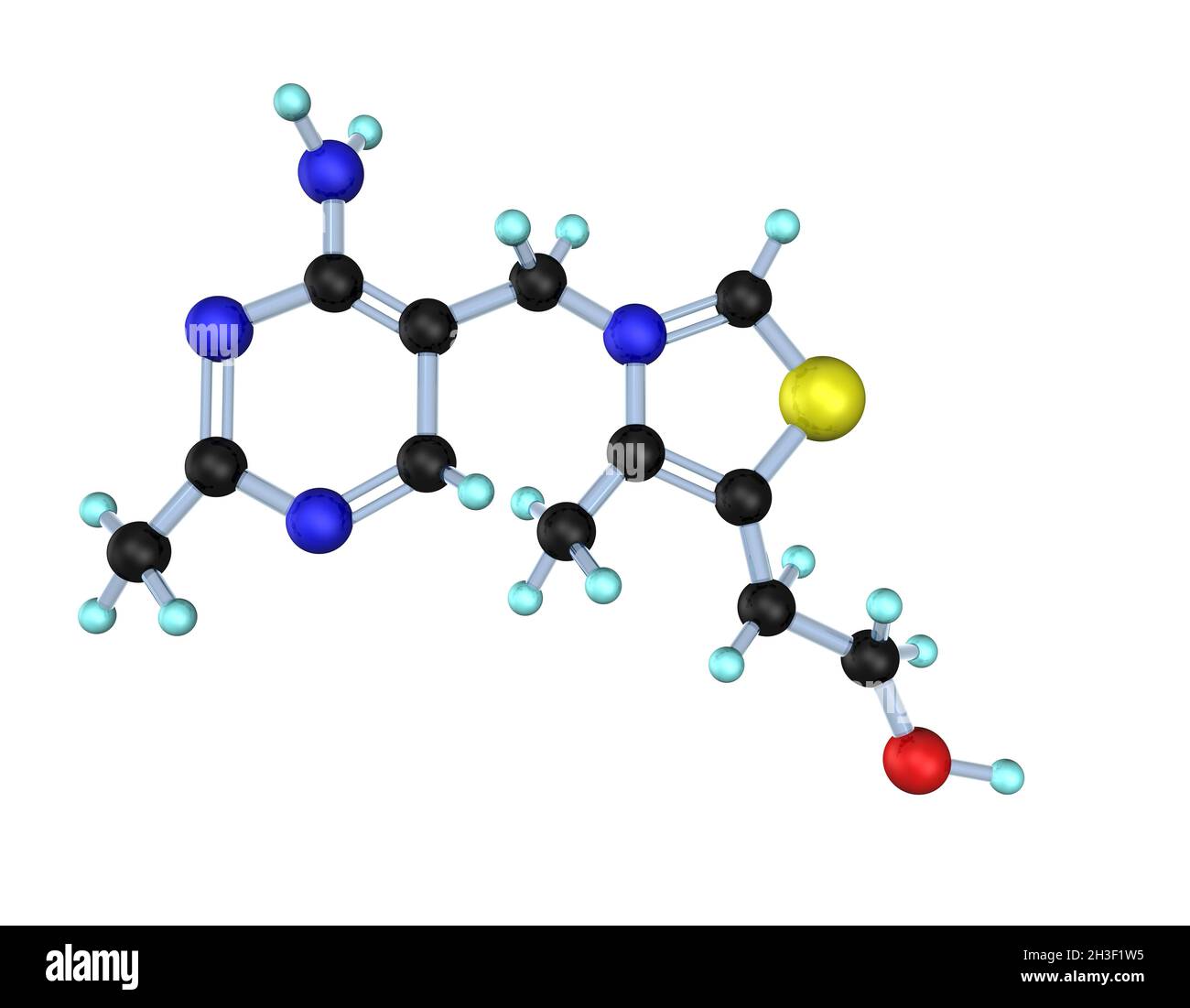 Molecule Vitamin B1 3D Stock Photo