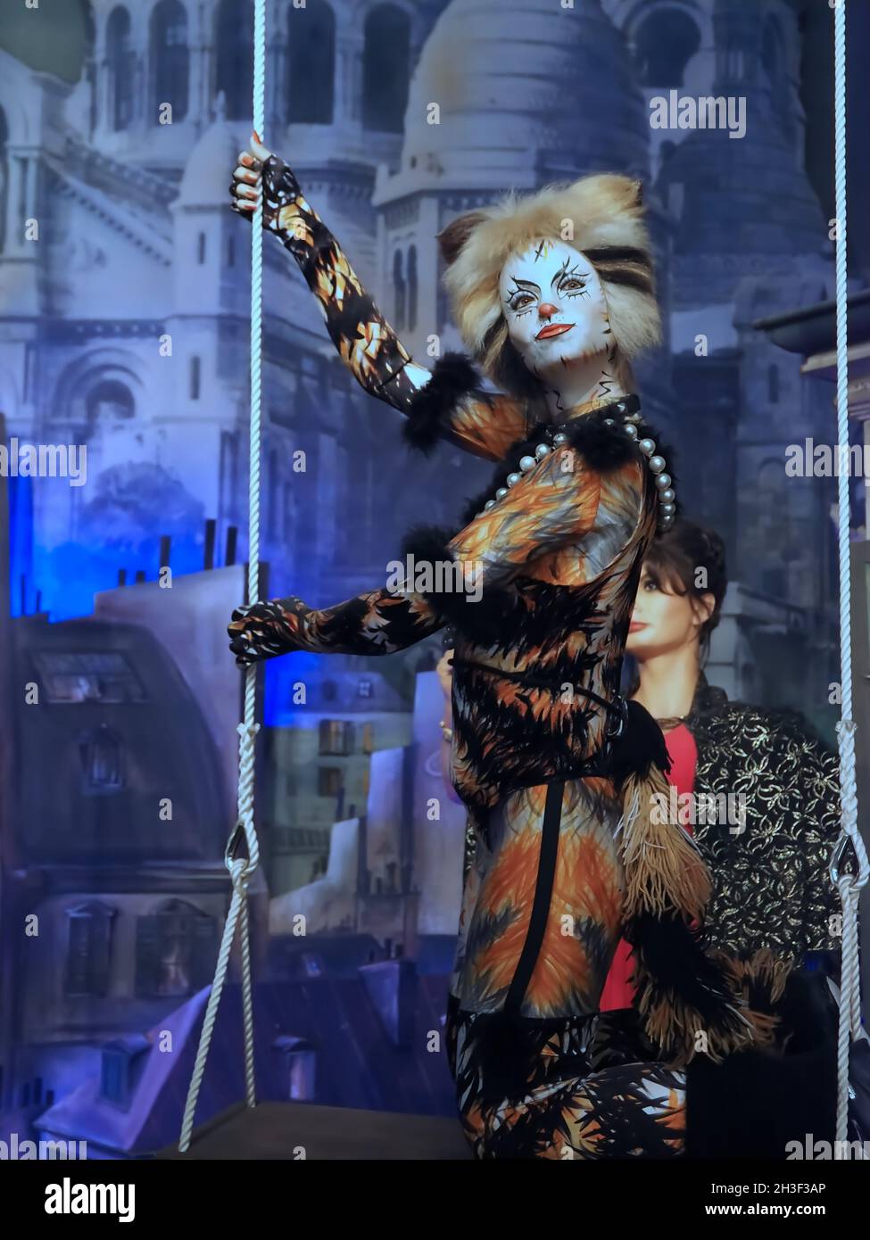 Wax sculpture of the musical cats seen in the museum Panoptikum in