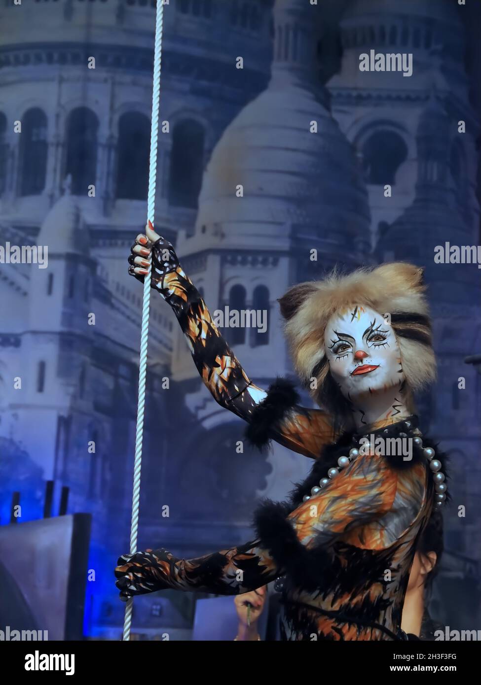 Wax sculpture of the musical cats seen in the museum Panoptikum in