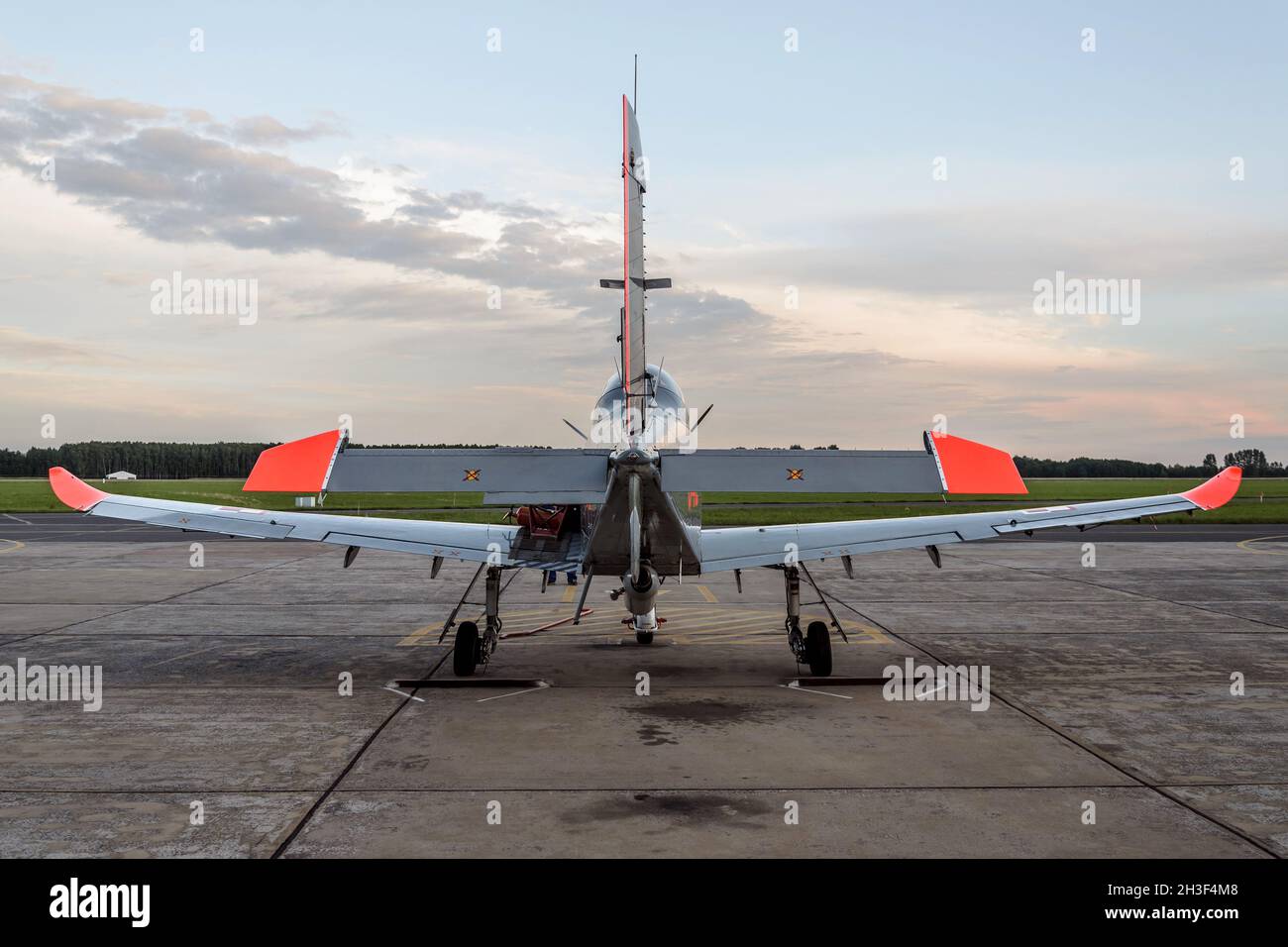 Radom, Poland - June 26, 2014: Orlik Aerobatic Team open day - Plane at apron Stock Photo