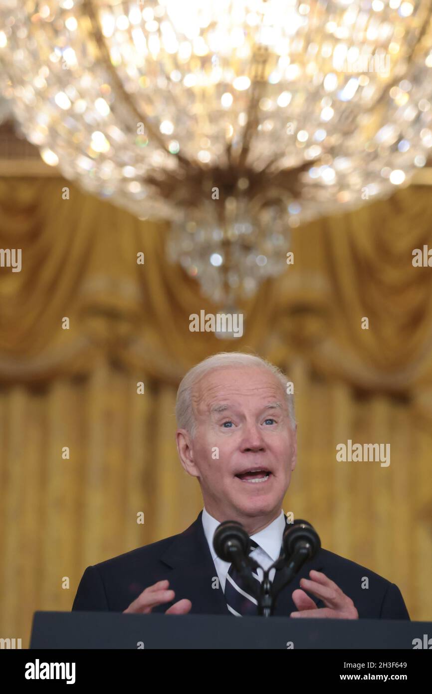 President Joe Biden delivers remarks on his revised Build Back Better ...