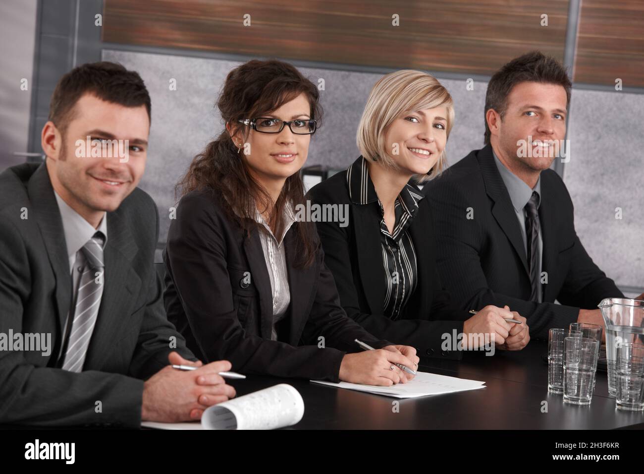 Coworkers team meeting in hi-res stock photography and images - Alamy