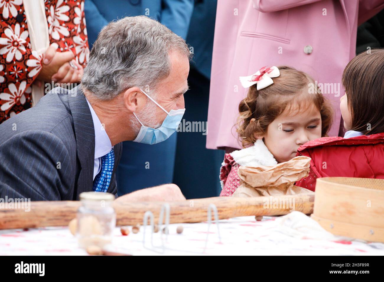 Tui Spain 28th Oct 21 28 10 21 Tuy King Felipe Visited The Mestra Clara Torres Rural School Winner Of The Princess Of Girona Foundation School Of The Year Award In Tui Photo