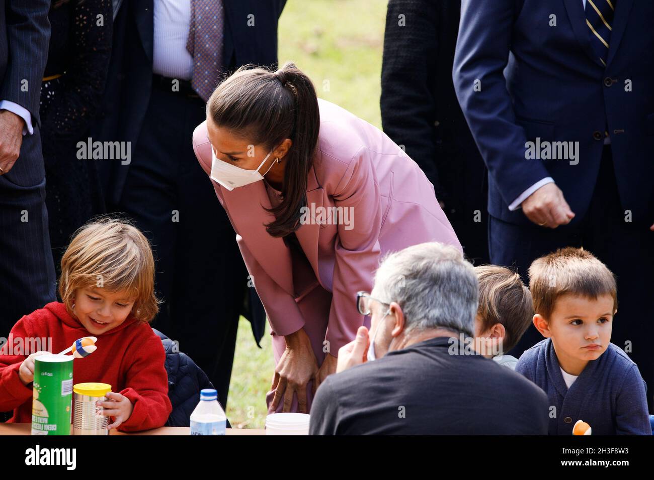 Tui Spain 28th Oct 21 28 10 21 Tuy Queen Letizia Visited The Mestra Clara Torres Rural School Winner Of The Princess Of Girona Foundation School Of The Year Award In Tui Photo