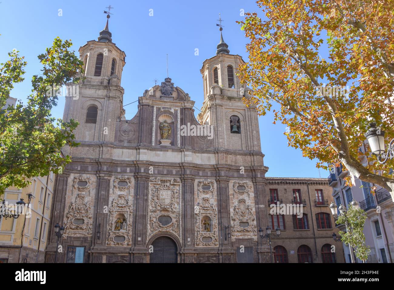 Zaragoza, Spain - 23 Oct, 2021: Church of Santa Isabel de Portugal in the Plaza del Justicia, Zaragoza Stock Photo