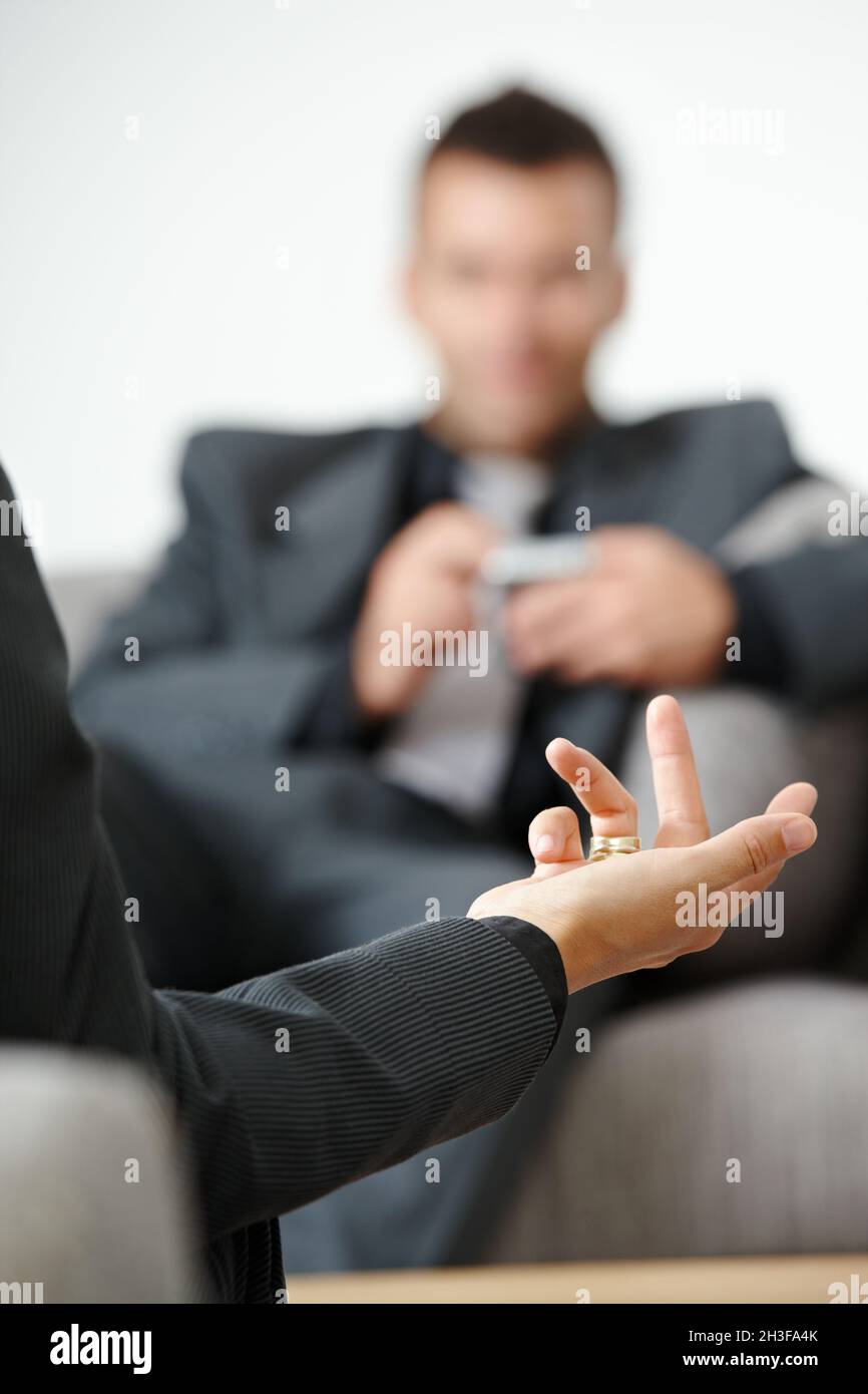 Closeup two people talking hi-res stock photography and images - Alamy