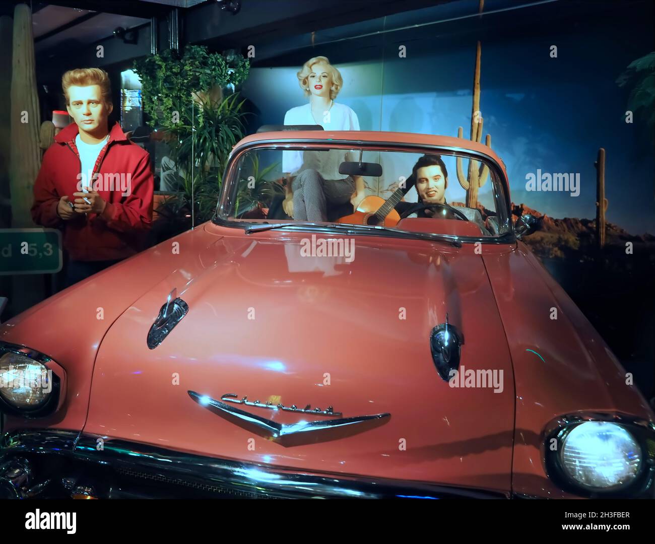 Wax sculpture of the musical cats seen in the museum Panoptikum in