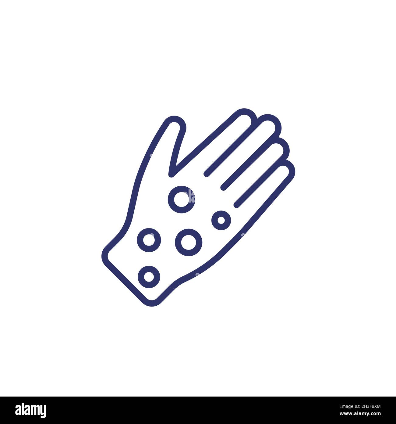 psoriasis, rash line icon, vector Stock Vector