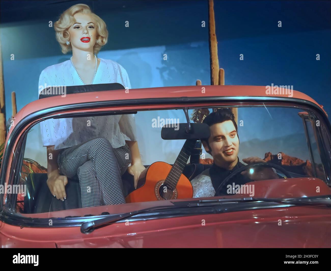 Wax sculpture of the musical cats seen in the museum Panoptikum in