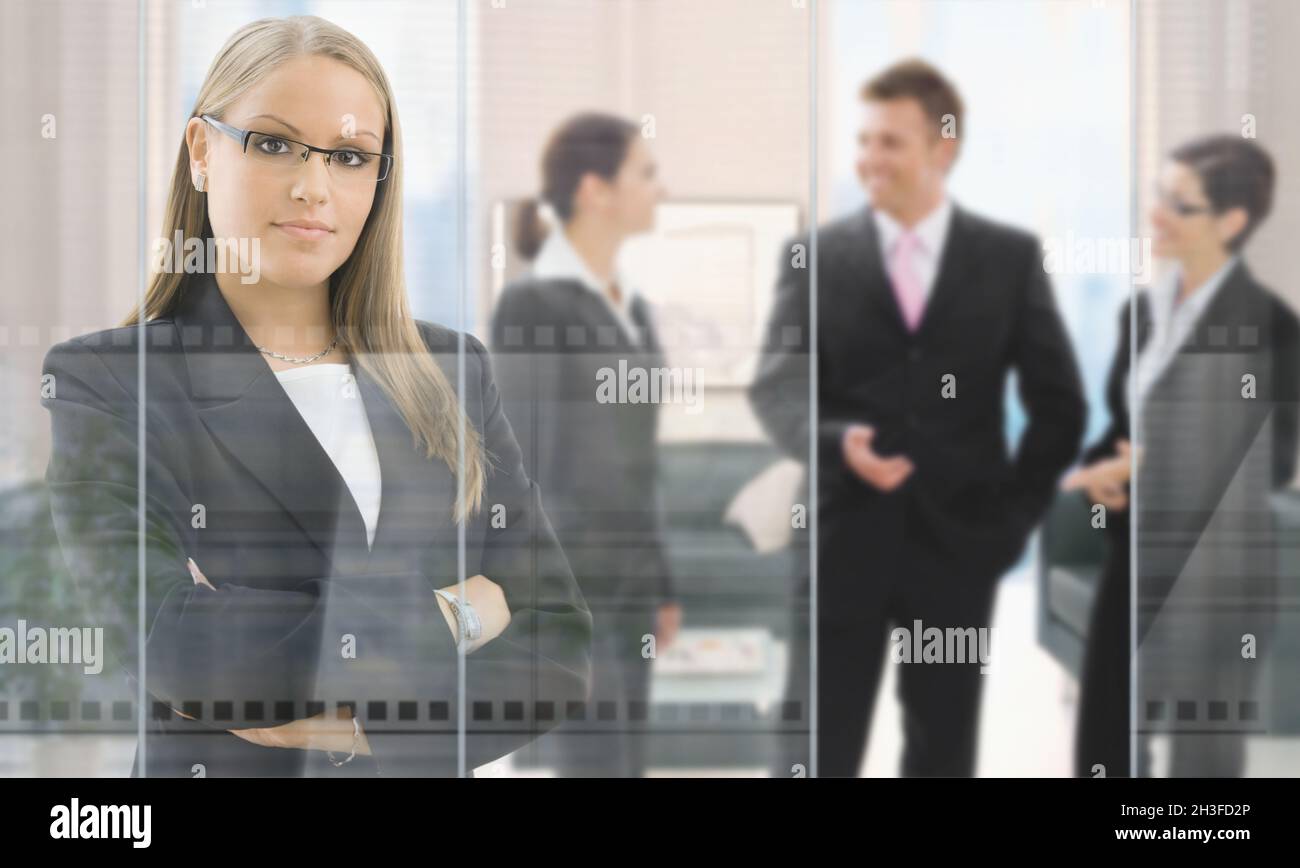 Businesswoman in office Stock Photo