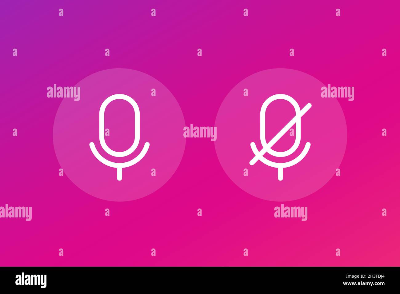 microphone off and on, line vector icons Stock Vector Image & Art - Alamy